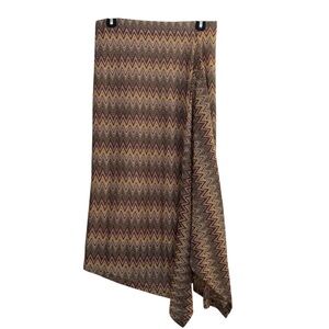 Reformation Missoni-Inspired Maxi Skirt with Asymmetrical Hem Boho 70's Size S